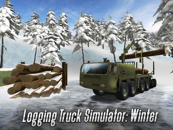 Winter Logging Truck Simulator 3D screenshot 2