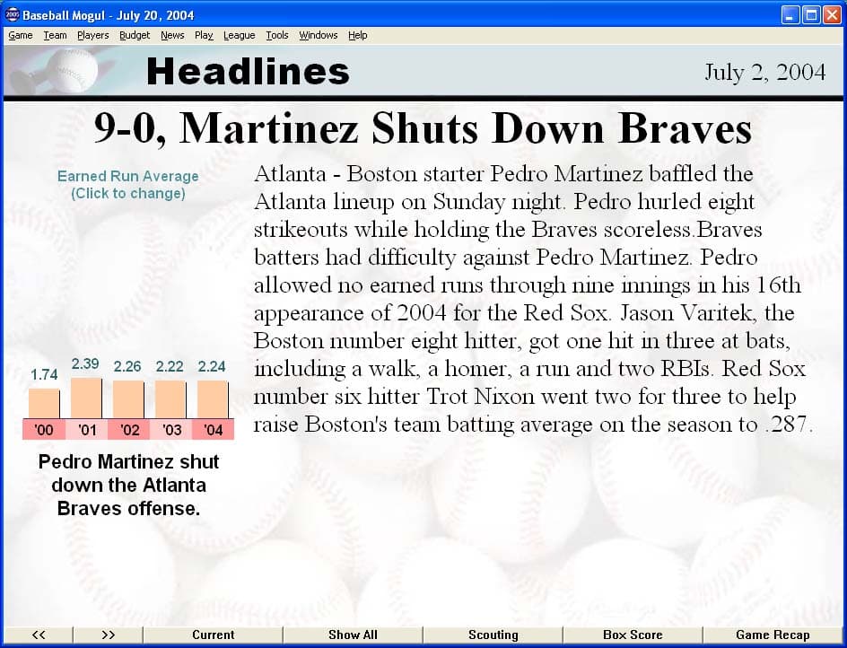 Baseball Mogul 2005 screenshot 2