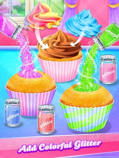 Glitter Cupcake - Trendy & Sparkly Desserts Food screenshot 3