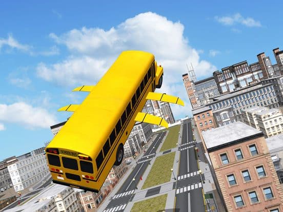 Flying School bus Simulator game