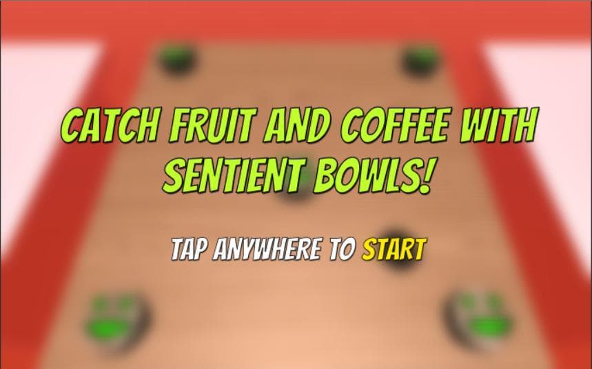 Catch Fruit And Coffee With Sentient Bowls! screenshot 2
