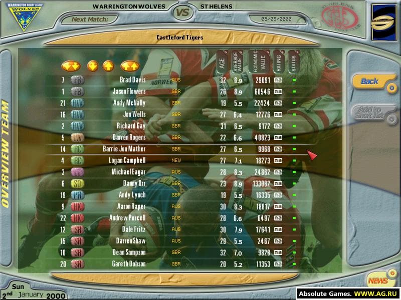 Super League Championship Rugby Manager screenshot 6