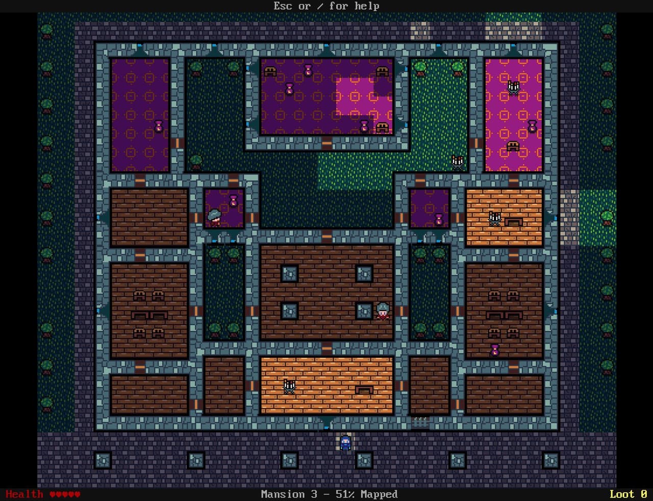 Lurk, Leap, Loot (2023 7DRL) screenshot 3