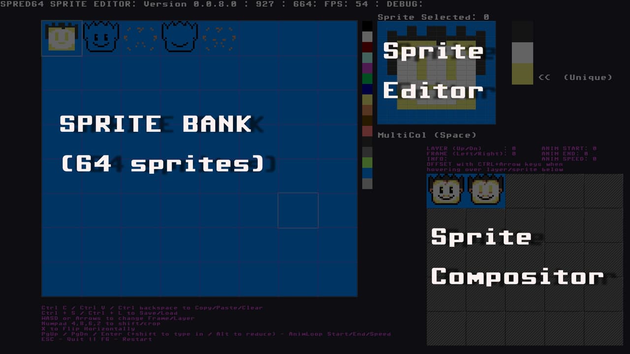 Spred64 - C64 Sprite Editor