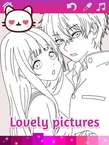 Anime Manga Coloring Pages with Animated Effects screenshot 4