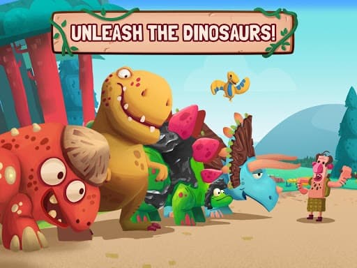 Dino Bash - Dinosaurs v Cavemen Tower Defense Wars screenshot 3