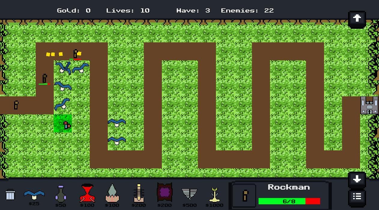 Pixel Tower Defense (NathanWhitehead)