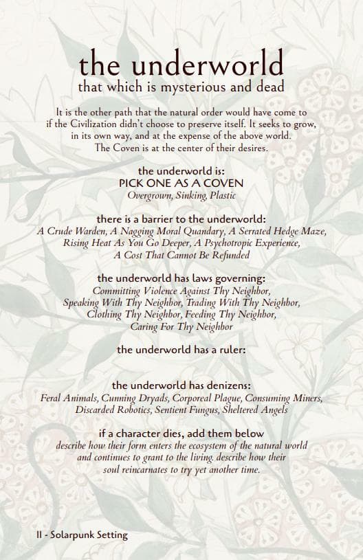 Solarpunk Wickedness Alternate Setting