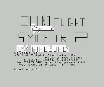 CSSCGC - Sinclair Blind Flight Simulator 2 - Flying the plane screenshot 2