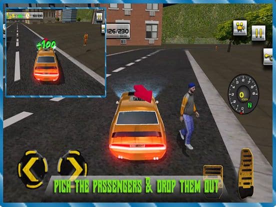 Crazy Taxi Driver Simulator 3D - real free yellow cab racing sim mania game