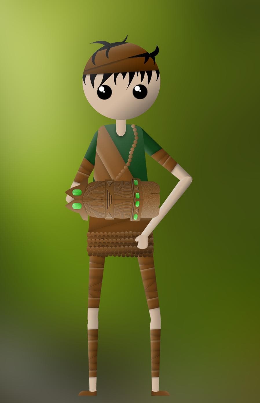2D Game Character / Forest Style / Skeletal Animation