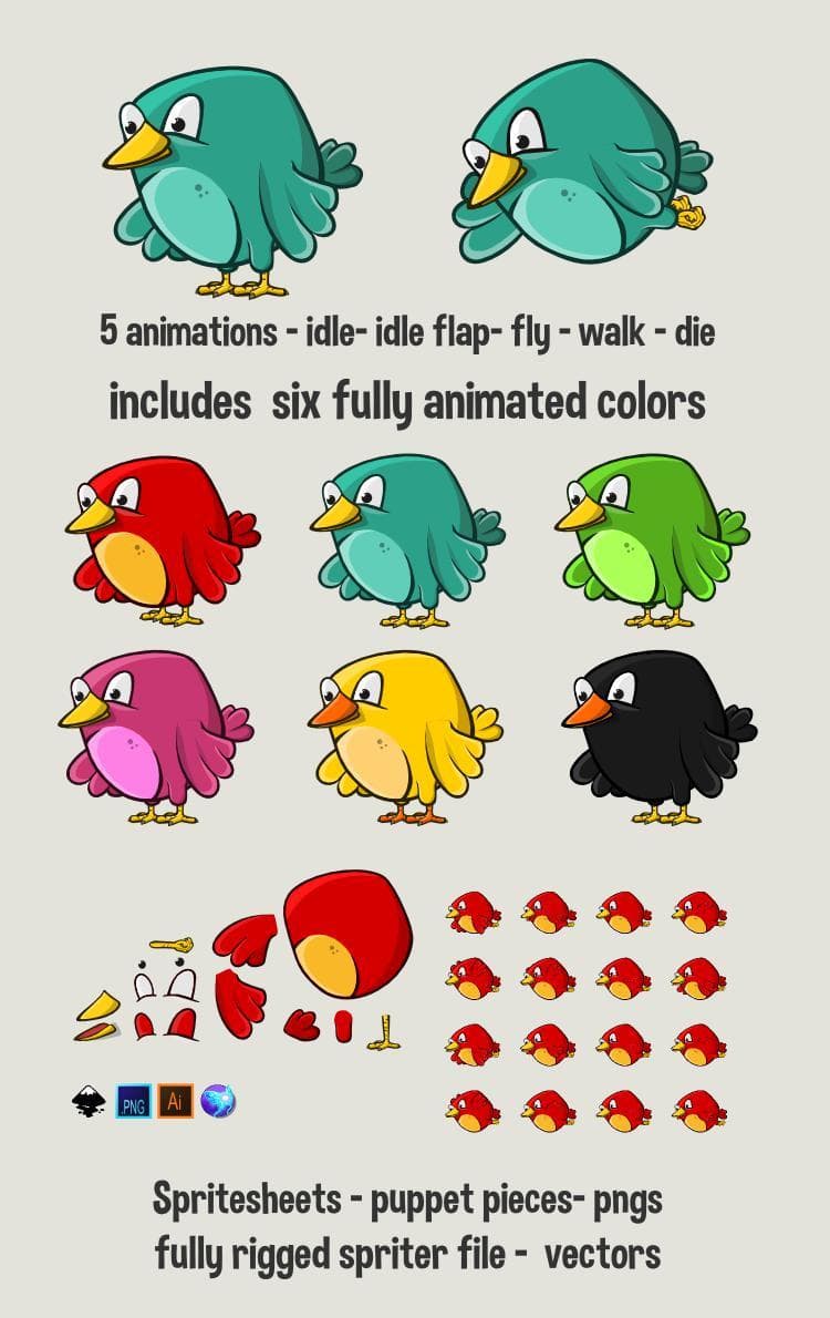 Cartoon bird 1
