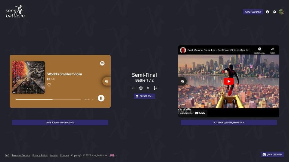 songbattle.io screenshot 2