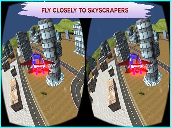 VR Flying Car Flight Simulator – The best game for google cardboard Virtual Reality screenshot 2