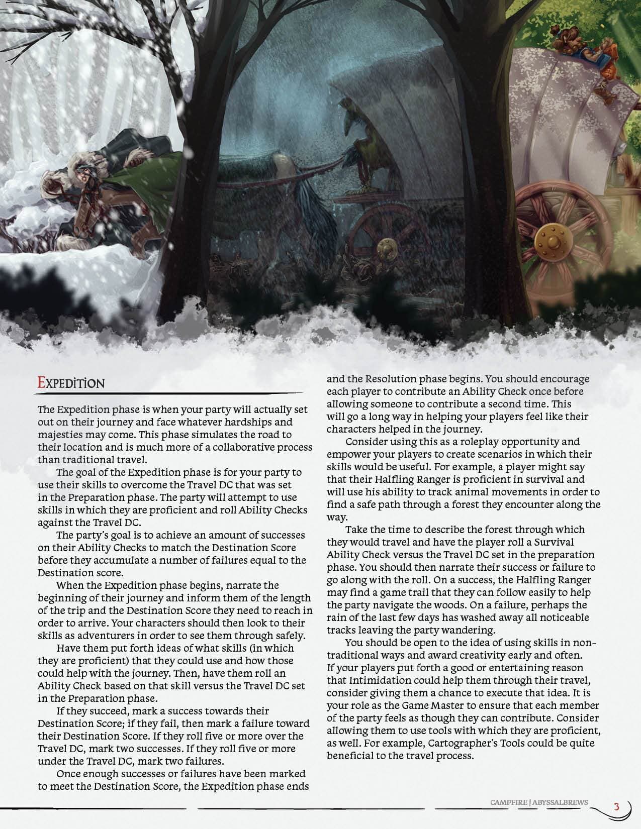 Campfire | An Elegant Travel System for 5E