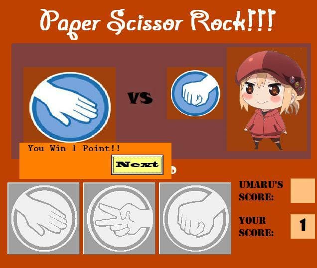 Rock Papers Scissor Game with Umaru-Chan! screenshot 3