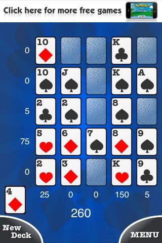 Poker Solitaire Free screenshot 2
