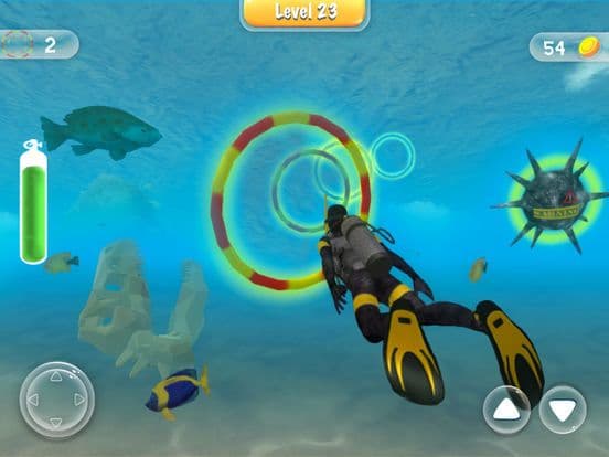 Scuba Diving Fun - Swim with sharks in deep sea 3D screenshot 2