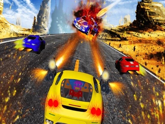 Traffic Car Racing Shooter 3D screenshot 2