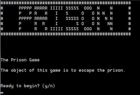 Prison Break (Text Adventure)