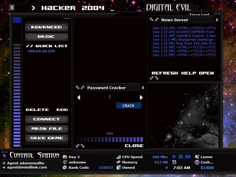 Mindlink Hacker 2004: Digital Evil screenshot 3