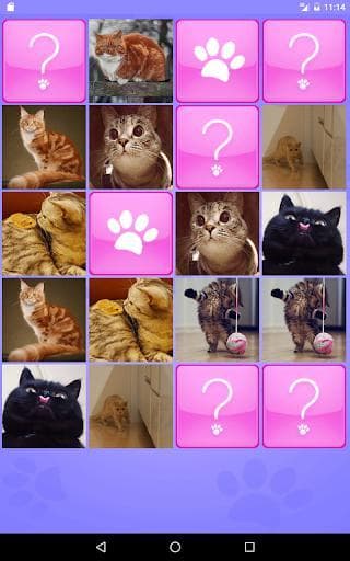 CUTE CATS Memory matching Game