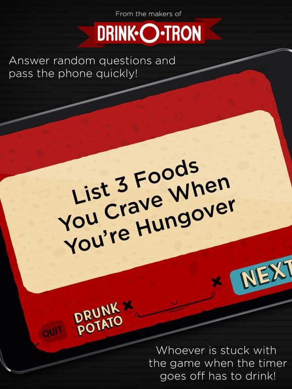 Drunk Potato: Drinking Game by Drink-O-Tron Games screenshot 2