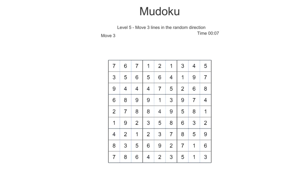 Mudoku - next Sudoku