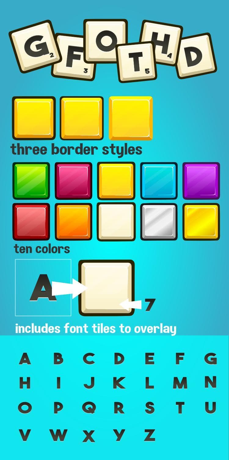 Word game tiles
