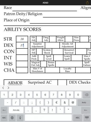 Real Sheet: AD&D + Dice Table screenshot 4