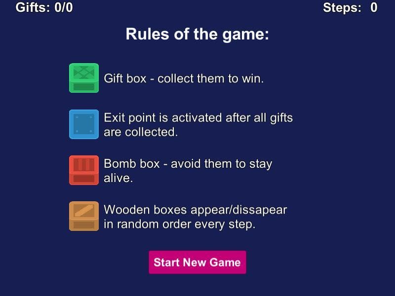 Maze with gifts