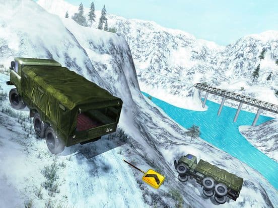 Off Road Army Truck Parking Sim - Snow Driving 3D