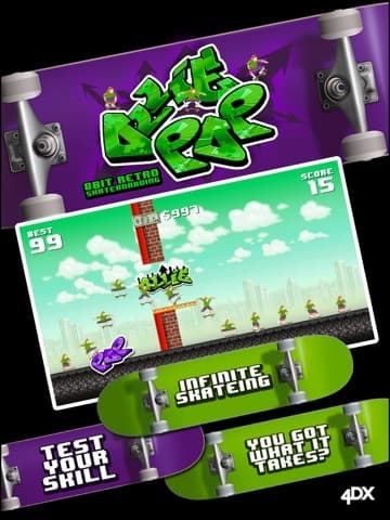 Ollie Pop - 8Bit Retro Skateboarding screenshot 2