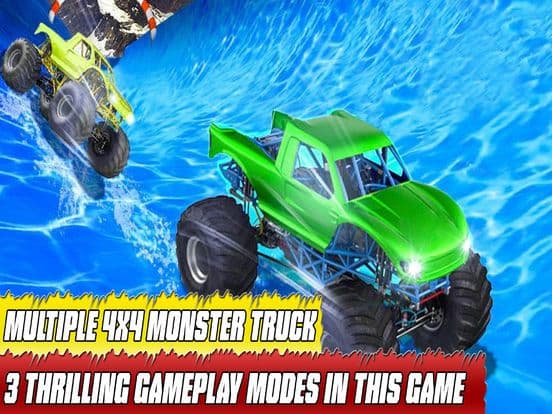 water slide monster truck Race screenshot 3