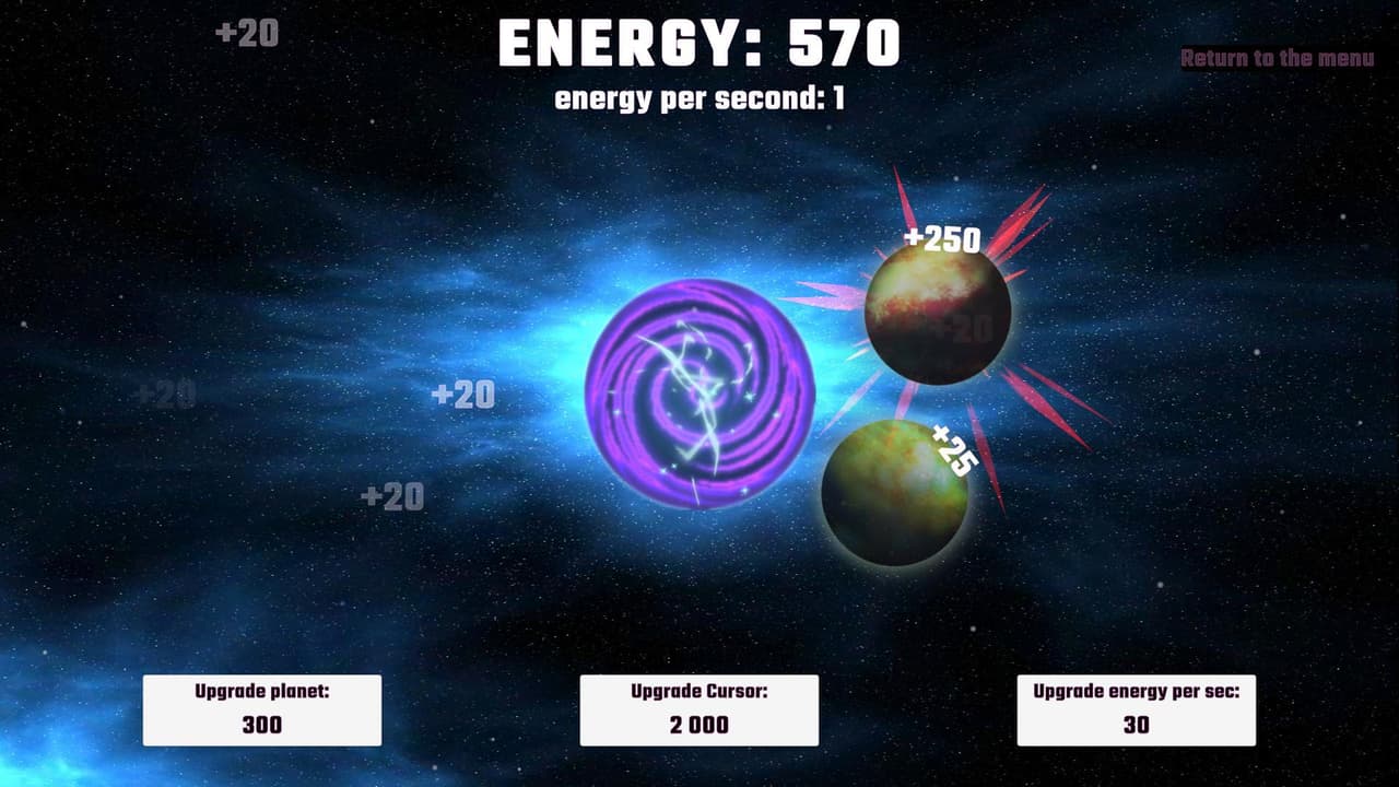 Intergalactic clicker screenshot 2