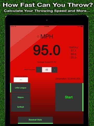 Baseball Pitch Speed - Radar Gun screenshot 2
