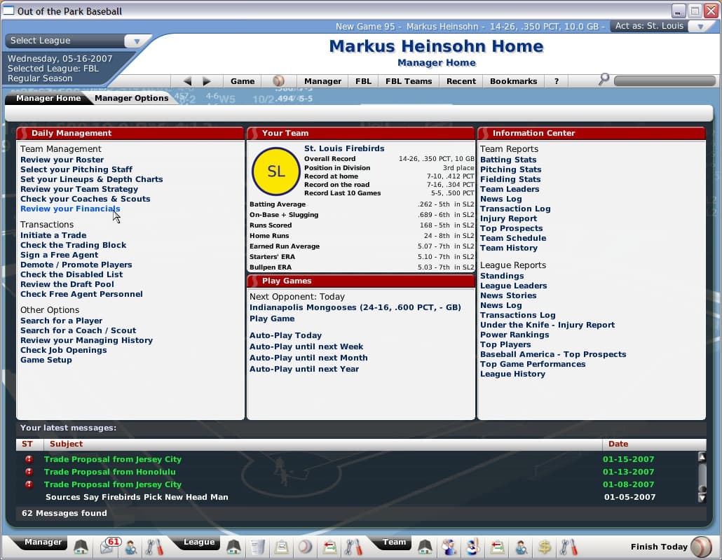 Out of the Park Baseball 2007 screenshot 6