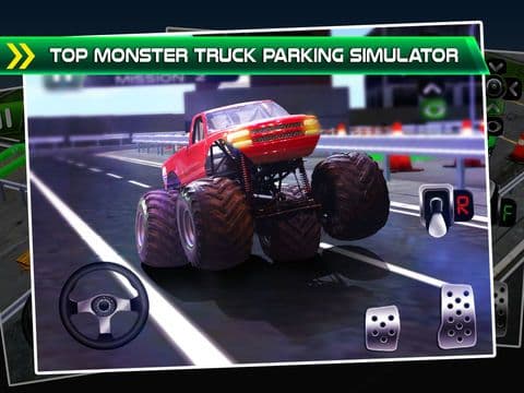 Monster Truck Parking Simulator - 3D Car Bus Driving & Racing Games screenshot 2