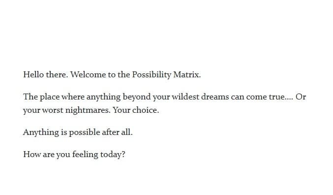 Possibility Matrix
