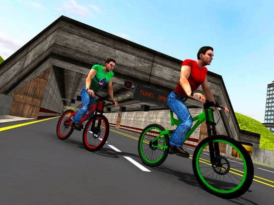 Rooftop BMX Bicycle Stunt Rider - Cycle Simulation