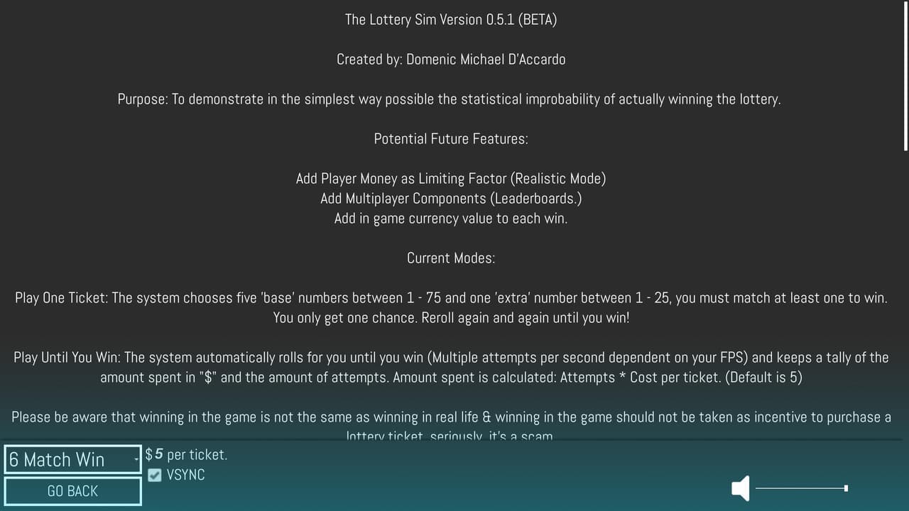 The Lotto Sim (Beta)