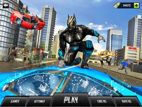 Panther Superhero City Battle screenshot 2