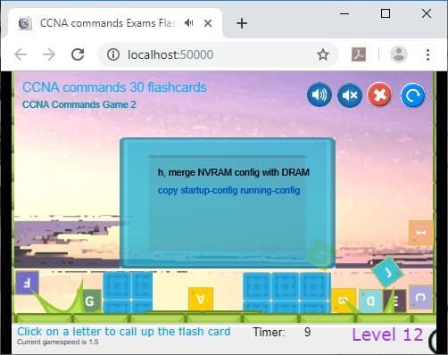 CramFLASH CCNA router commands 30 Random FlashCards screenshot 5