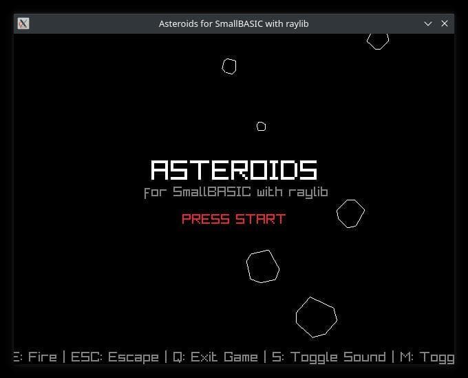 Asteroids for SmallBASIC screenshot 2