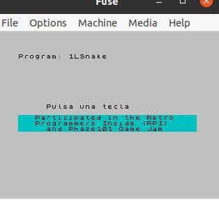One Line Snake for ZXSpectrum