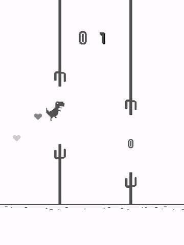 Jump Steve Jump - 8-bit Dinosaur Journey Widget Game screenshot 2