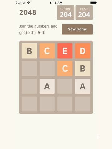 2048 Alphabet Edition