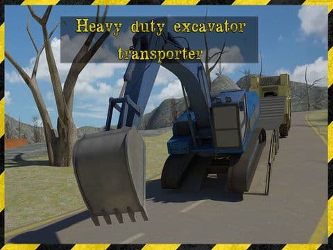 Excavator Transporter Rescue 3D Simulator- Be ready to rescue cars in this extreme high powered excavator transporter game screenshot 2
