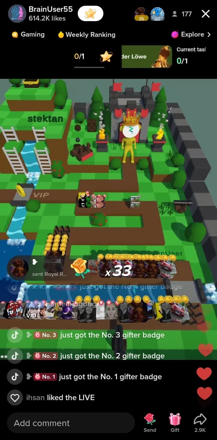 Tiktok Live game (Be the King V1)