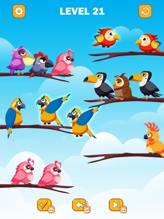 Bird Color Sort Puzzle screenshot 2